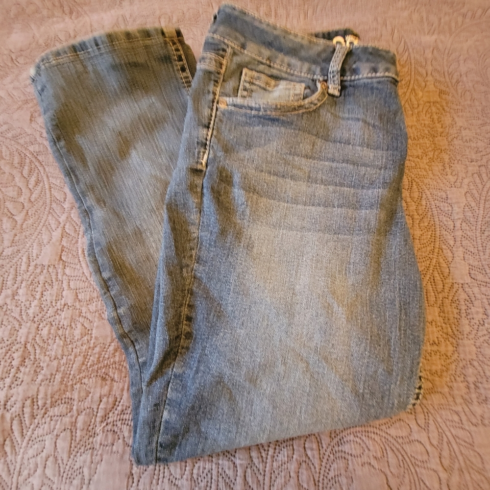 Warehouse One high rise straight crops, size 32